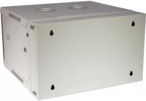 Шкаф коммутационный Lanmaster (TWT-CBW3M-12U-6X6-GY) настенный 12U 600x600мм пер.дв.металл задн.дв.спл.стал.лист 2 бок.пан. 60кг серый 441мм
