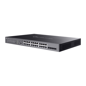 Коммутатор TP-Link SG3428XMPP, Omada 24-Port Gigabit and 4-Port 10GE SFP+ L2+ Managed Switch with 16-Port PoE+ & 8-Port PoE++