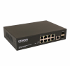 PoE Коммутатор OSNOVO SW-80802/L(150W) Управляемый L2 PoE коммутатор Gigabit Ethernet на 8 RJ45 PoE + 2 x GE SFP порта. Порты: 1 x GE (10/100/1000Base
