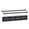 Аксессуары Патч-панель Hyperline WRline WR-PL-48-C5E-D Патч-панель 19" (2U), 48 портов RJ-45, категория 5e, Dual IDC, с задним кабельным организатором