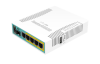 Маршрутизатор MikroTik hEX PoE with 800MHz CPU, 128MB RAM, 5x Gigabit LAN (four with PoE out), SFP, USB, RouterOS L4, plastic case and PSU Маршрутизатор MikroTik hEX PoE with 800MHz CPU, 128MB RAM, 5x Gigabit LAN (four with PoE out), SFP, USB, RouterOS L4, plastic case and PSU