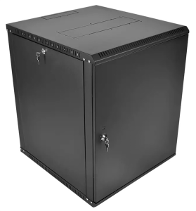 ЦМО Шкаф телекоммуникационный настенный разборный ЭКОНОМ 12U (600 350) дверь металл, цвет черный