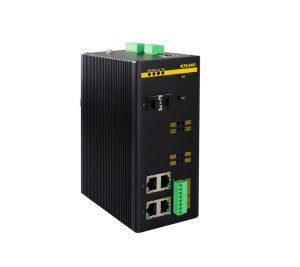 Управляемый коммутатор c 2 слотами 100/1000Base-X SFP , 4 портами 10/100Base-T(X) PoE (разъем RJ45), два входа питания 48 В пост.