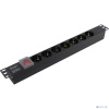 Exegate EX280838RUS Блок розеток ExeGate ServerPro PDU-19H703 Al-7S-C20-SW, 19",1U,алюм, 7 Schuko, С20