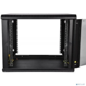 ЦМО Шкаф телекоммуникационный настенный разборный 12U (600х520) дверь стекло,цвет черный (ШРН-Э-12.500-9005) (1 коробка)