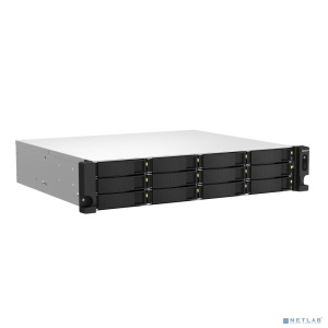 Сетевое хранилище без дисков/ SMB QNAP TS-1264U-RP-4G NAS 12 HDD trays, rackmount 2U, 2 PSU. 4-core Intel Celeron N5095 2.0-2.9 GHz, 8 GB RAM up to 8