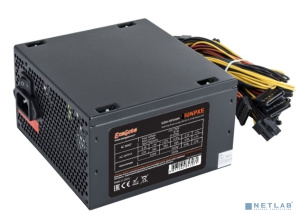 Exegate EX292176RUS Блок питания 750W ExeGate 750NPXE (ATX, PPFC, 12cm fan, 24pin, (4+4)pin, PCIe, 4xSATA, 3xIDE, FDD, black)
