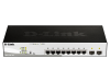 Коммутатор D-Link Настраиваемый L2 PoE-коммутатор, 8x1000Base-T PoE, 2х1000Base-X SFP, PoE-бюджет 65 Вт, упрощенный интерфейс CLI