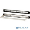 Hyperline PPBL3-19-24-SH-RM Модульная патч-панель 19", 24 порта, Flat Type, 1U, для экранированных и неэкранированных модулей KJ2(C6A), KJ5, KJE, KJNE