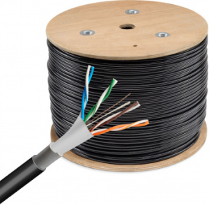 Кабель сетевой Buro BU-CCA-050-FTP-OUTDOOR FTP 4 пары solid 0.5мм CCA 305м черный outdoor (упак.:1шт) Кабель сетевой Buro BU-CCA-050-FTP-OUTDOOR FTP 4 пары solid 0.5мм CCA 305м черный outdoor (упак.:1шт)