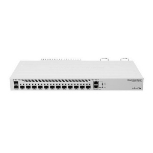 Маршрутизатор MIKROTIK CCR2004-1G-12S+2XS with Annapurna Alpine AL32400 Cortex A57 CPU (4-cores, 1.7GHz per core), 4GB RAM, 1x Gigabit RJ45 port, 12x