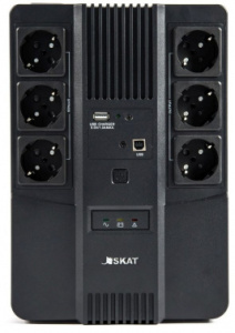 Источник бесперебойного питания Бастион Skat-UPS 600 AI 360Вт 600ВА черный