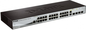 Коммутатор D-LINK DES-1210-28/ME/B3B 24x100Мбит/с 2SFP управляемый