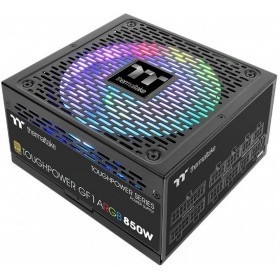 Блок питания THERMALTAKE ATX 850W Toughpower GF1 ARGB 80+ gold (24+4+4pin) APFC 140mm fan color LED 12xSATA Cab Manag RTL