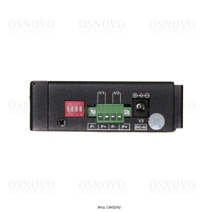 Медиаконвертер OSNOVO OMC-1000-11X/I Промышленный компактный медиаконвертер Gigabit Ethernet. Порты: 1 x GE (10/100/1000Base-T), 1 x GE SFP (100/1000B