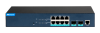 Управляемый промышленный Full Gigabit Ethernet коммутатор 2 уровня, 8 x 1G RJ45 PoE, 2 x 1G SFP, питание 100-240VAC/DC, монтаж в стойку 19″
