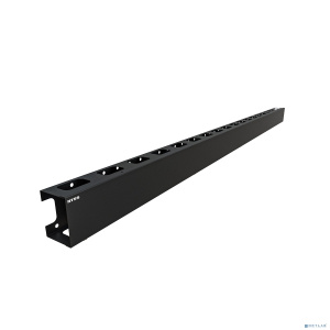 NTSS Органайзер кабельный вертикальный NTSS 42U с крышкой, ширина 100мм, для шкафов серии R шириной 800мм, черный RAL 9005 NTSS-VORGC-42U-1-BL