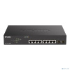 D-Link DGS-1100-10MPV2/A3A Настраиваемый L2 коммутатор с 8 портами 10/100/1000Base-T и 2 портами 1000Base-X SFP (8 портов PoE 802.3af/at, PoE-бюджет 1