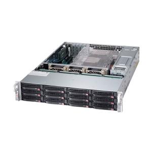 Корпус SuperMicro CSE-826BE1C4-R1K23LPB 2U, Black 8xHotSwap 3.5" SAS/SATA, 4xHotSwap 3.5" SAS/SATA/NVME ATX 1200W HS 2U RM