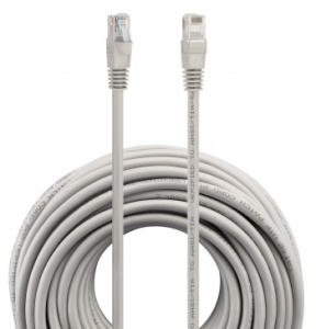 Патч-корд Buro UTP-5E-20M-G UTP 4 пары cat.5E CCA molded 20м серый RJ-45 (m)-RJ-45 (m)