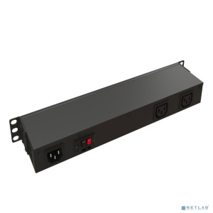 Hyperline TMP-230V/2w-RAL9004 Микропроцессорная контрольная панель,1U, для всех шкафов 19'', подключение до двух устройств, датчик температуры, кабель