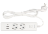 Сетевой фильтр Power Cube сетевой фильтр c USB, 1,9 метра, USB-порты:Type-A: 2 шт,Type-C: 1 шт.зарядка 3.5А/20вт, 2 розетки с заземлением, 16А/3,5кВт,