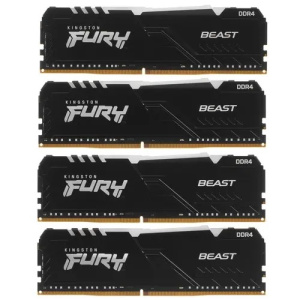 Kingston DRAM 64GB 3600MHz DDR4 CL18 DIMM (Kit of 4) FURY Beast RGB KF436C18BBAK4/64
