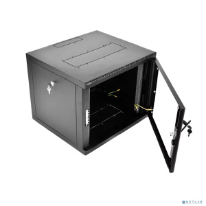 ЦМО Шкаф телекоммуникационный настенный разборный 9U (600 x 650) съемные стенки, дверь стекло, цвет черный (ШРН-М-9.650-9005)