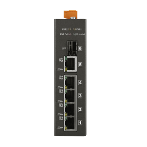 Неуправляемый коммутатор с 5 портами 10/100/1000BaseT(X) и с 1 слотом SFP 100/1000Base-T(X), металлический корпус