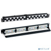 Hyperline PP2A-19-24S-8P8C-C6-110 Патч-панель 19", 1U, с угловыми портами, 24 порта RJ-45, категория 6, Dual IDC