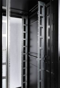 Шкаф серверный ЦМО (ШТК-СП-48.8.12-48АА-9005) напольный 48U 800x1130мм пер.дв.перфор. задн.дв.перфор.2-хст. 2 бок.пан. направл.под закл.гайки 1350кг ч