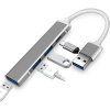 Корпус ORIENT CU-324, USB 3.0 (USB 3.1 Gen1)/USB 2.0 HUB 4 порта: 1xUSB3.0 + 2xUSB2.0 + 1xUSB2.0 Type-C, USB штекер тип А, алюминиевый , серебристый (3