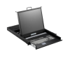 Консоль для стойки 19" SMK990-17UBRU, высота 1U, чёрный цвет, 16 портовых KVM переключателей