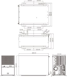 Корпус для промышленного компьютера, mATX / ATX, 1 x 2,5" HDD / 3,5" HDD, 2 x 5,25" CD-ROM, ATX БП