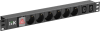 Блок розеток ITK PDU 6 розеток нем. ст. + 2 С13 LED 1U каб. 2м нем. ст.