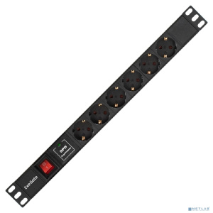 Exegate EX280834RUS Блок розеток ExeGate ServerPro PDU-19H609 Al-6S-C14-2, 19",1U,алюм, 6Schuko, кабель с C14 2м, SPD1