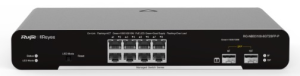 Коммутатор Ruijie Reyee 8-Port Gigabit L2 Managed POE Switch, 8 Gigabit RJ45 POE/POE+ Ports,2 SFP Slots,125W PoE Power budget, Desktop Steel Case