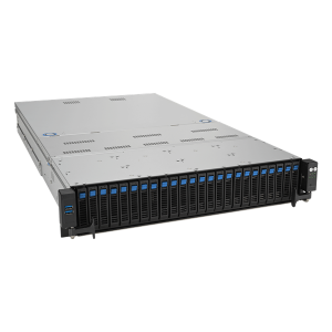 Сервер ASUS RS720-E11-RS24U 2U, 2xLGA4677, 32 DIMM DDR5, 24x 2.5"(12x NVMe+12x NVMe/SATA/SAS* hs), 2 x M.2 slot 2280, 2x10Gbe RJ45, 4 dual-slot GPU, 8
