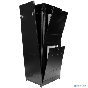 ЦМО Шкаф телекоммуникационный напольный ПРОФ универсальный 42U (600x600) дверь стекло, чёрный, в сборе (ШТК-МП-42.6.6-1ААА-9005)