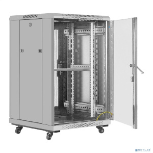Exegate EX300401RUS Шкаф телекоммуникационный 19" напольный 18U ExeGate EC-FS-18U.600.600.G.GREY (19”, 18U, 600x600x987mm (ШхГхВ), передняя дверь зака