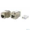 Hyperline KJ8-8P8C-C6-180-TLS-SH-F-WH Вставка Keystone Jack RJ-45(8P8C), категория 6, экранированная, тип 180 градусов, Toolless, белая