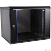 ЦМО Шкаф телекоммуникационный настенный разборный 9U (600х350) дверь стекло,цвет черный (ШРН-Э-9.350-9005)