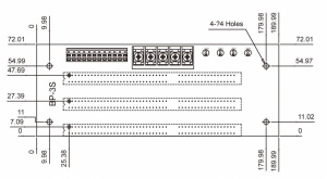 Промышленная кроссплата BP-3S-RS, пассивная шина, 3 слота