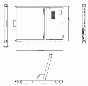 Консоль для стойки 19" SMK980-17UBRU(COMBO), высота 1U, чёрный цвет, 8 портовых KVM переключателей.