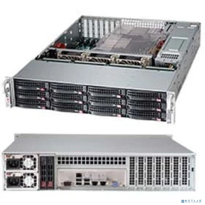 Supermicro CSE-826BAC12-R1K23LPB 2U 826BAC12-R1K23LPB/ HDD(12)LFF+opt.HDD(2)SFF/7xLP/2 x1200W/Backplane 12xSAS3/SATA3/NVMe4