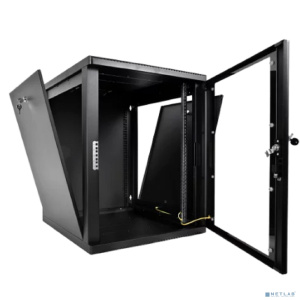 ЦМО Шкаф телекоммуникационный настенный разборный 15U (600 x 520) съемные стенки, дверь стекло, цвет черный (ШРН-М-15.500-9005)
