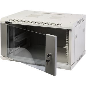 Шкаф Шкаф настенный серии Pro, 6U 600x450, стеклянная дверь