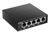 Коммутатор D-Link Неуправляемый PoE-коммутатор, 5x100Base-TX (4x100Base-TX PoE), PoE-бюджет 60 Вт, корпус металл