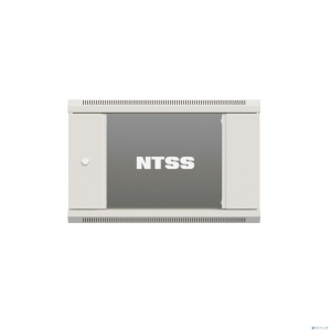 NTSS Шкаф настенный телекоммуникационный NTSS W 6U 600х450х370мм, 2 профиля 19, дверь стеклянная, боковые стенки съемные, задняя стенка, разобранный,