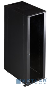 Шкаф коммутационный Lanmaster (TWT-CBB-18U-6X8-G1) 18U 600x800мм пер.дв.стекл металл 2 бок.пан. 800кг черный